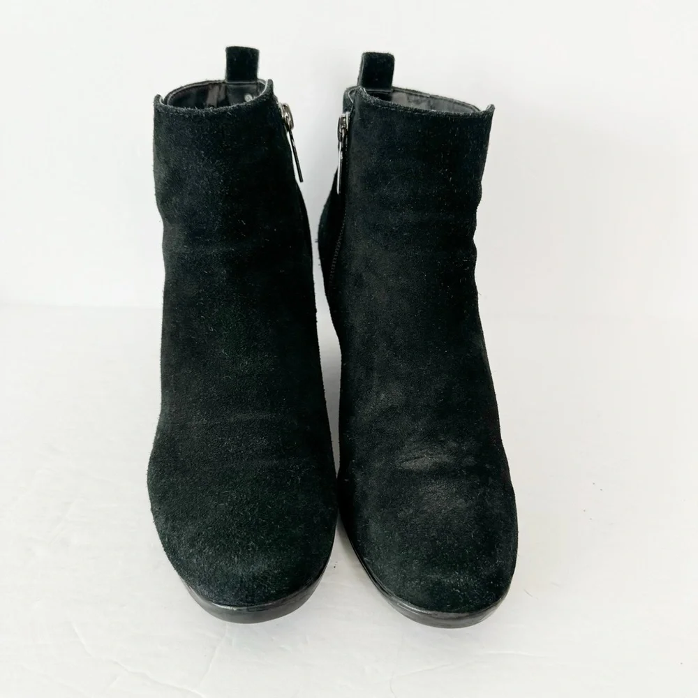 Blondo Waterproof Black Suede Wedge Rain Bootie Sz 7.5 Winter Outdoors Gorpcore